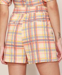 Short-Feminino-Mindset-Cintura-Super-Alta-Alfaiatado-Estampado-Xadrez-Multicor-9976996-Multicor_3