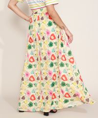 Saia-Feminina-Mindset-Longa-Estampada-Floral-Bege-Claro-9976999-Bege_Claro_2