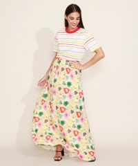 Saia-Feminina-Mindset-Longa-Estampada-Floral-Bege-Claro-9976999-Bege_Claro_3