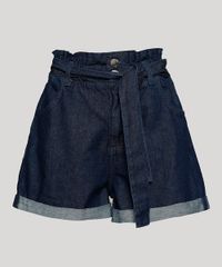 Short-Jeans-Feminino-Mindset-Clochard-Cintura-Super-Alta-com-Faixa-para-Amarrar-Azul-Escuro-9969085-Azul_Escuro_6