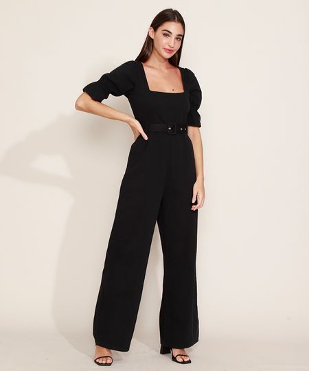 Macacao-de-Sarja-Feminino-Mindset-Pantalona-com-Cinto-Manga-Bufante-Preto-9978888-Preto_1