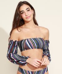 Biquini-Top-Faixa-Estampado-com-Manga-Longa-Bufante-Protecao-UV50--Multicor-9959266-Multicor_1