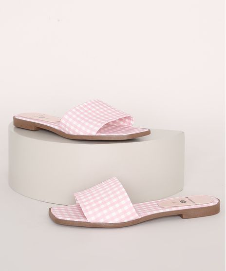 Rasteirinha-Slide-Feminina-Mindset-Estampada-Xadrez-Vichy-Rosa-9974102-Rosa_1