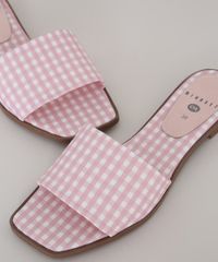 Rasteirinha-Slide-Feminina-Mindset-Estampada-Xadrez-Vichy-Rosa-9974102-Rosa_3