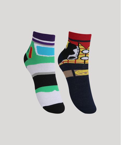 Kit-de-2-Meias-Femininas-Toy-Story-Cano-Medio-Multicor-9970899-Multicor_1