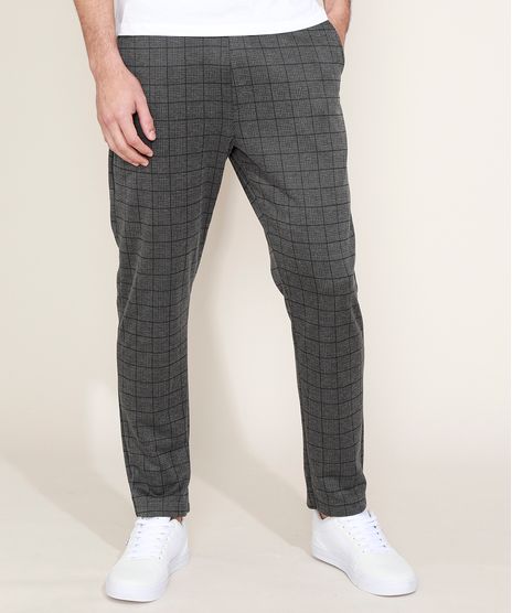 Calca-de-Moletom-Masculina-Estampada-Xadrez-Cinza-9974627-Cinza_1