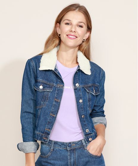 Jaqueta-Jeans-Feminina-Tal-Mae-Tal-Filha-Cropped-com-Pelo-e-Bolsos-Azul-Escuro-9946105-Azul_Escuro_1