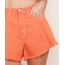 Short-de-Sarja-Feminino-Gode-Cintura-Super-Alta-com-Barra-Desfiada-Laranja-9972350-Laranja_1