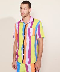Camisa-Masculina-Feline-Dots-Listras-Manga-Curta-com-Bolso-Multicor-9970231-Multicor_5