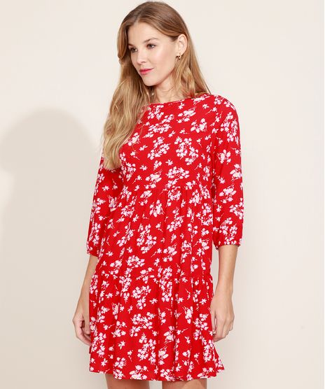 Vestido-Feminino-Tal-Mae-Tal-Filha-Curto-Estampado-Floral-com-Recortes-Manga-3-4-Vermelho-9968572-Vermelho_1