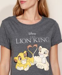 Pijama-Feminino-O-Rei-Leao-Manga-Curta-Cinza-Mescla-Escuro-9968034-Cinza_Mescla_Escuro_2