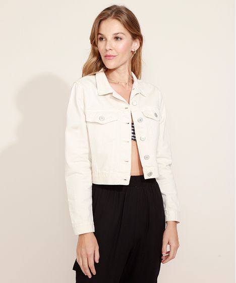jaqueta sarja feminina bege