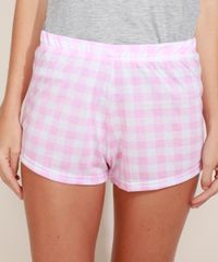Short-Doll-Feminino-com-Renda-e-Estampa-Xadrez-Vichy-Alca-Fina-Cinza-Mescla-9968694-Cinza_Mescla_5