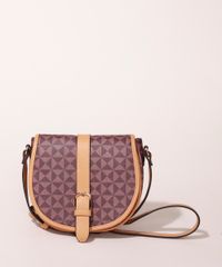 Bolsa-Feminina-Transversal-Pequena-Estampada-Geometrica-com-Fivela-Marrom-9915793-Marrom_2
