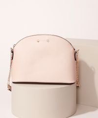 Bolsa-Feminina-Transversal-Pequena-Meia-Lua-com-Corrente-Rose-9915801-Rose_1
