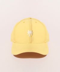 Bone-Feminino-Bordado-de-Coqueiro-Aba-Curva-Amarelo-9968582-Amarelo_1