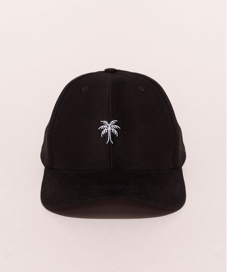 Bone-Feminino-Bordado-de-Coqueiro-Aba-Curva-Preto-9968582-Preto_1