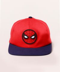 Bone-Infantil-Homem-Aranha-Aba-Reta-Vermelho-9975352-Vermelho_1