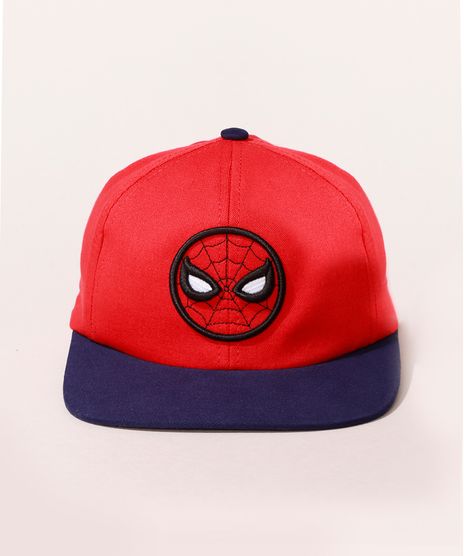 Bone-Infantil-Homem-Aranha-Aba-Reta-Vermelho-9975352-Vermelho_1