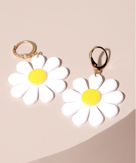 Brinco-Feminino-Argola-com-Margarida-Dourado-9976709-Dourado_1