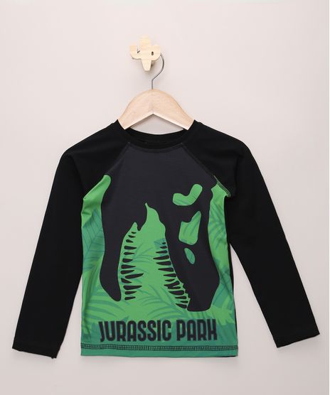 Camiseta-de-Praia-Infantil-Jurassic-Park-Manga-Longa-Protecao-Uv50--Preta-9966191-Preto_1