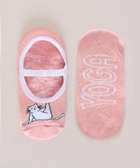Meia-Feminina-Sapatilha-Gatinho-com-Antiderrapante-Rosa-9970905-Rosa_1
