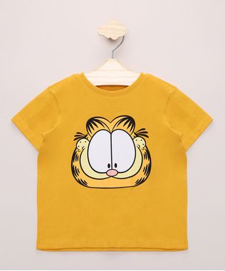 Camiseta-Infantil-Garfield-Manga-Curta-Amarela-9971553-Amarelo_1