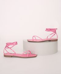 Rasteirinha-Feminina-Oneself-Croco-de-Amarrar-Pink-9968496-Pink_1