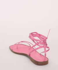 Rasteirinha-Feminina-Oneself-Croco-de-Amarrar-Pink-9968496-Pink_4