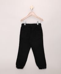 Calca-de-Sarja-Infantil-Jogger-com-Listra-Lateral-Preta-9968889-Preto_2
