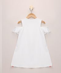 Vestido-Infantil-Curto-Texturizado-Estampado-de-Flores-com-Babado-Sem-Manga-Off-White-9966499-Off_White_2
