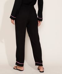 Calca-de-Pijama-Feminina-com-Vivo-Contrastante-e-Laco-Preta-9970115-Preto_2
