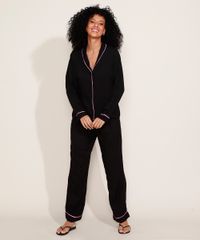 Calca-de-Pijama-Feminina-com-Vivo-Contrastante-e-Laco-Preta-9970115-Preto_3