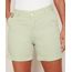 Short-de-Sarja-Feminino-Midi-Alfaiatado-Cintura-Alta-com-Bolsos-Verde-Claro-9967134-Verde_Claro_1