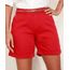 Bermuda-de-Sarja-Feminina-Cintura-Alta-Alfaiatada-com-Cinto-Vermelha-9967352-Vermelho_1