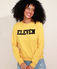 Blusao-de-Moletom-Feminino-Eleven-Stranger-Things-Flocado-Decote-Redondo-Mostarda-9974567-Mostarda_5