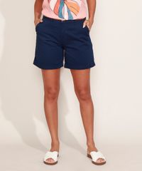 Bermuda-de-Sarja-Feminina-Cintura-Alta-Alfaiatada-com-Cinto-Azul-Marinho-9967355-Azul_Marinho_5