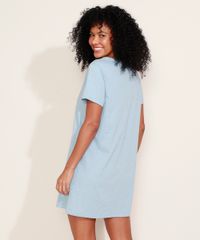 Camisola-Feminina-Bichos-Yoga-Manga-Curta-Azul-Claro-9966062-Azul_Claro_2