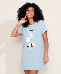 Camisola-Feminina-Bichos-Yoga-Manga-Curta-Azul-Claro-9966062-Azul_Claro_4