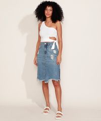 Saia-Jeans-Feminina-Midi-Marmorizada-Destroyed-com-Fendas-Azul-Medio-9975151-Azul_Medio_6
