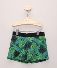 Sunga-Infantil-Short-Estampada-Folhagem-Jurassic-Park-com-Protecao-UV50--Verde-Escuro-9966203-Verde_Escuro_1