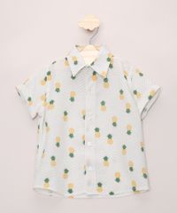 Camisa-Infantil-Estampada-de-Abacaxis-e-Chevron-Manga-Curta-Dobrada-Off-White-9966382-Off_White_1