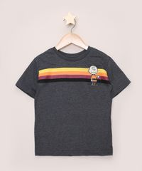 Camiseta-Infantil-Charlie-Brow-Manga-Curta-Cinza-Mescla-Escuro-9970465-Cinza_Mescla_Escuro_1