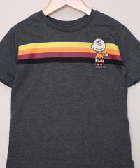 Camiseta-Infantil-Charlie-Brow-Manga-Curta-Cinza-Mescla-Escuro-9970465-Cinza_Mescla_Escuro_4