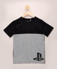 Camiseta-Juvenil-PlayStation-Manga-Curta-Preta-9970814-Preto_1
