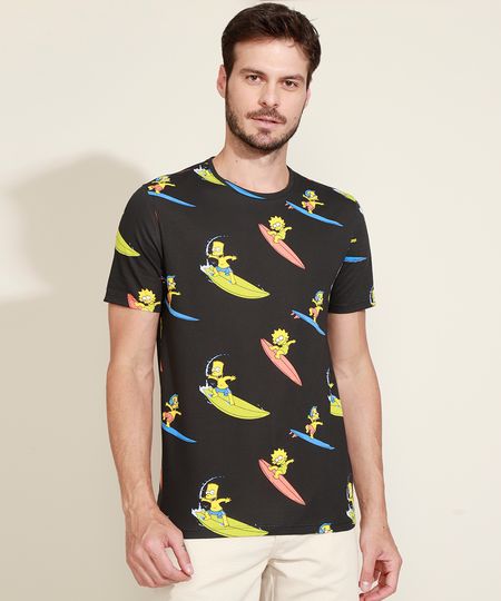 Camiseta-Masculina-Estampada-Os-Simpsons-Surf-Manga-Curta-Gola-Careca-Preta-9965552-Preto_1