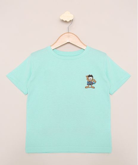 Camiseta-Infantil-Garfield-Manga-Curta-Verde-Agua-9970467-Verde_Agua_1