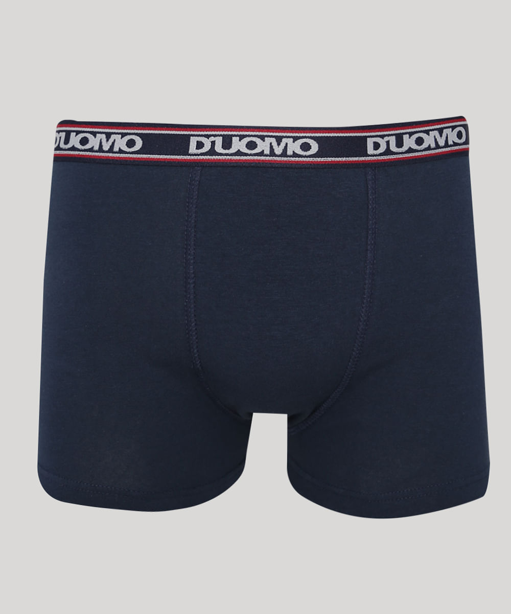 Cueca Masculina Duomo Boxer Azul Marinho