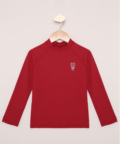 Blusa-de-Praia-Infantil-DeMillus-Lagosta-Manga-Longa-com-Protecao-UV50--Vermelha-9972601-Vermelho_1