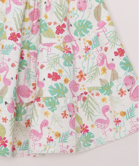 vestido de flamingo c&a